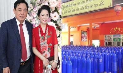 Vợ chồng bà Phương Hằng về 50.000 bình oxy, sẵn sàng phục vụ miễn phí cho bà con