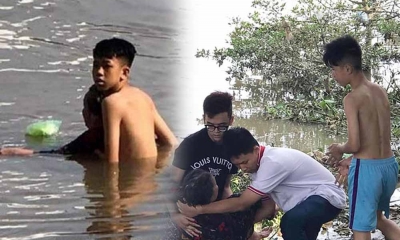 3 nam sinh Hải Phòng dũng cảm lao xuống sông cứu cụ bà bị đuối nước: 'Em không sợ chết vì em học bơi từ bé rồi'
