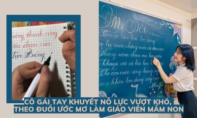 Cô giáo mầm non tay khuyết vượt khó, mở lớp dạy học miễn phí ở quê nhà Nghệ An