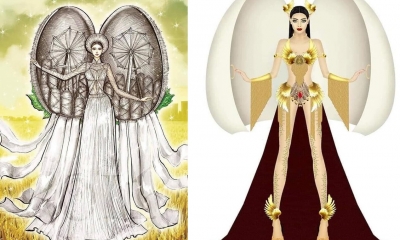 Quốc phục của Hoa hậu Khánh Vân tại Miss Universe 2020 bị tố đạo nhái, nhà thiết kế nói gì?