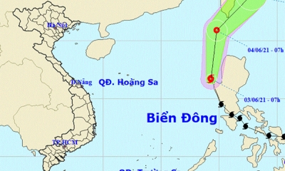 Dự báo đường đi của bão Choi-wan vào biển Đông hình thành bão số 1 năm 2021