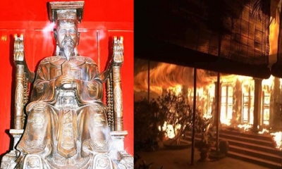Vì sao vua Lý Thánh Tông đốt chùa rồi sau đó lại cho xây chùa mới?