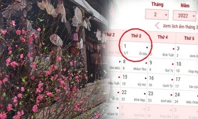 Mùng 1 Tết Âm lịch 2022 là ngày bao nhiêu dương lịch?