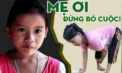 Thương người phụ nữ đi bằng '4 chân' nằm viện và nỗi lo con đói, thất học