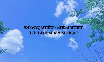 ĐỪNG VIẾT VÀ NÊN VIẾT dành cho bài lý luận văn học