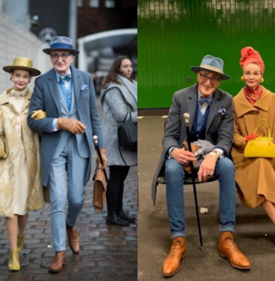 Cặp vợ chồng fashionista U80 khiến giới mộ điệu thời trang thế giới phải 'đứng hình': Đúng là 'gừng càng già càng chất'
