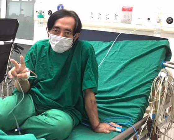 Nghệ sĩ Giang Còi lạc quan 'chiến đấu' với bệnh ung thư di căn tại Bệnh viện Phổi Trung ương