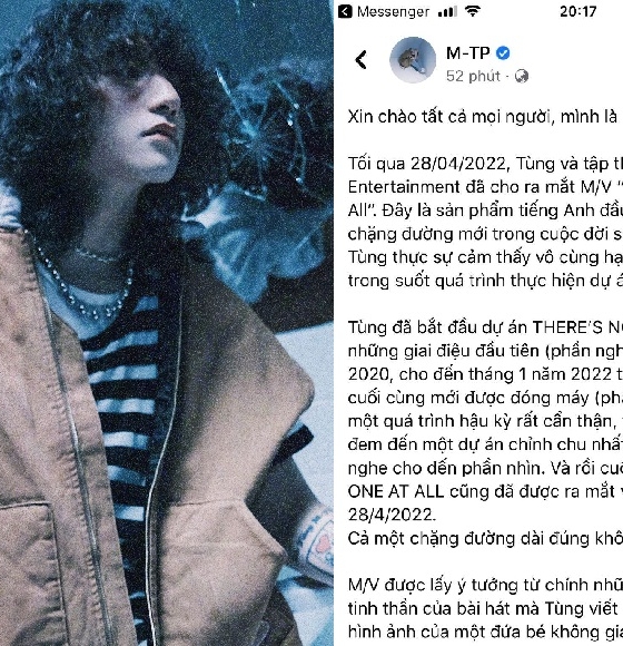 Sơn Tùng M-TP xin lỗi, khẳng định luôn cầu thị, lắng nghe và chủ động ngừng phát hành MV