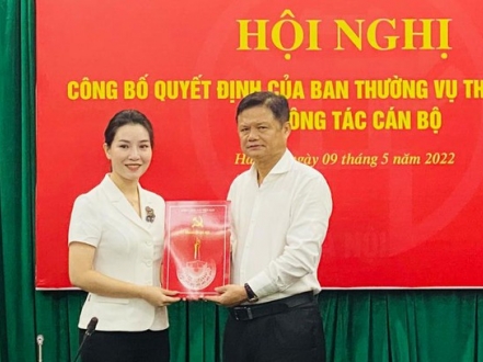 Nữ Phó bí thư Thành Đoàn Hà Nội giữ chức Phó chủ tịch quận Tây Hồ
