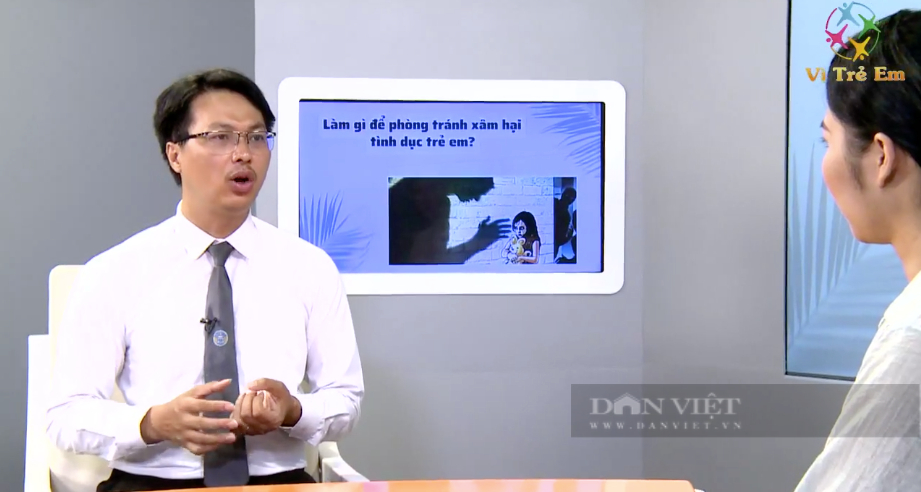 Luật sư Đặng Văn Cường - Văn phòng Luật sư Chính pháp chia sẻ về các giải pháp phòng tránh xâm hại tình dục trẻ em. Ảnh: cắt MH cuong