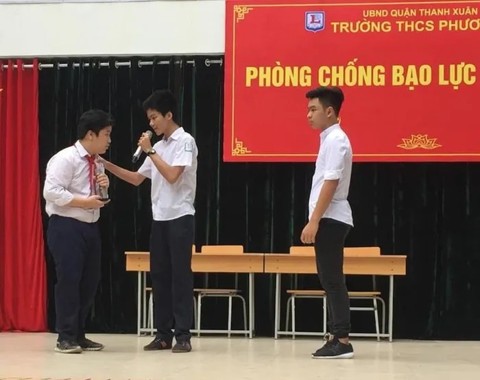 Nhiều nhà trường tổ chức các buổi sinh hoạt ngoại khóa phòng chống bạo lực học đường b0701be2dba032fe6bb1