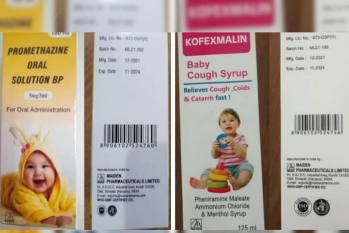 4 sản phẩm nghi vấn gây nguy hiểm cho sức khỏe người dùng đều do hãng dược Ấn Độ sản xuất. siro-154438