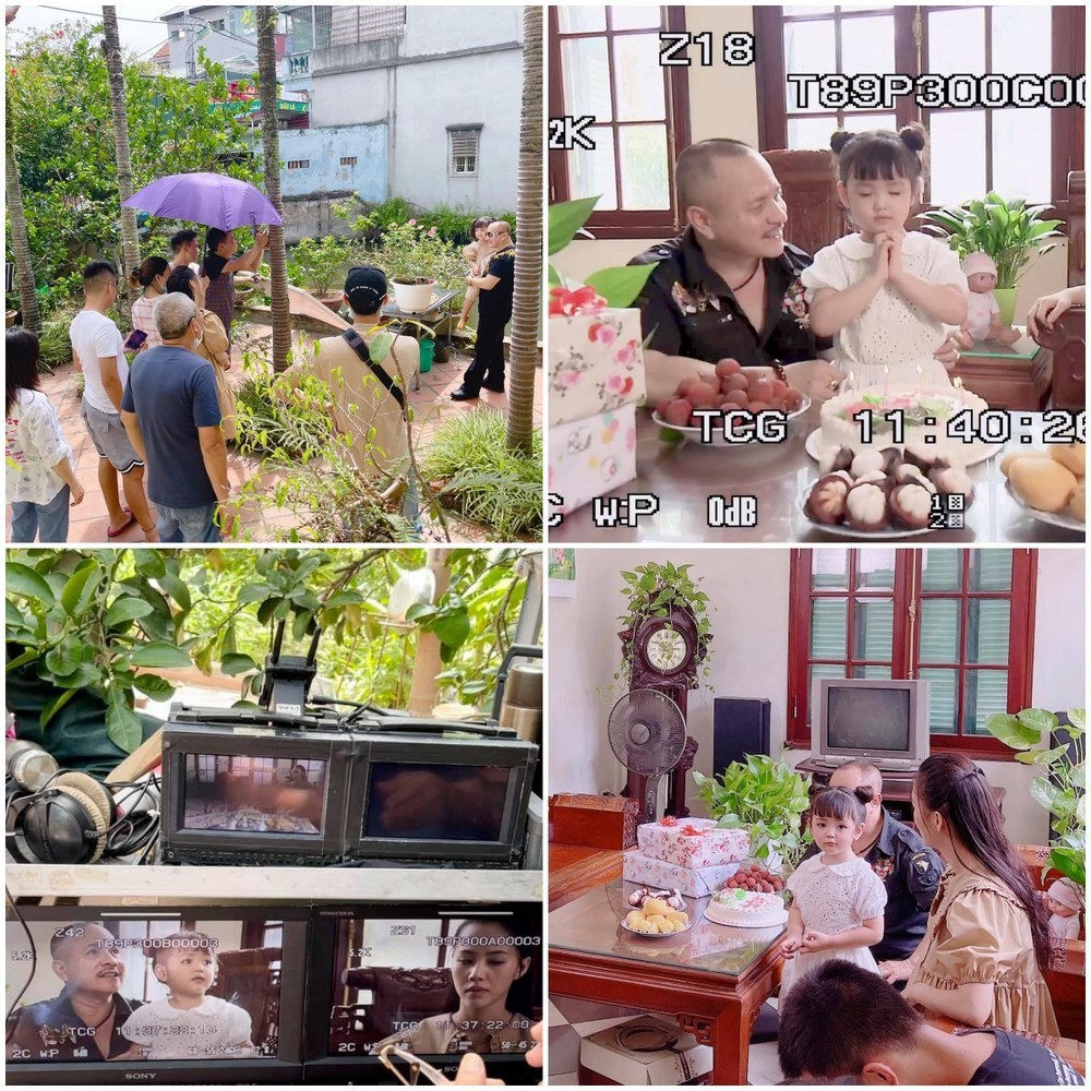 Cherry An Nhiên ở trường quay huong vi huong vi