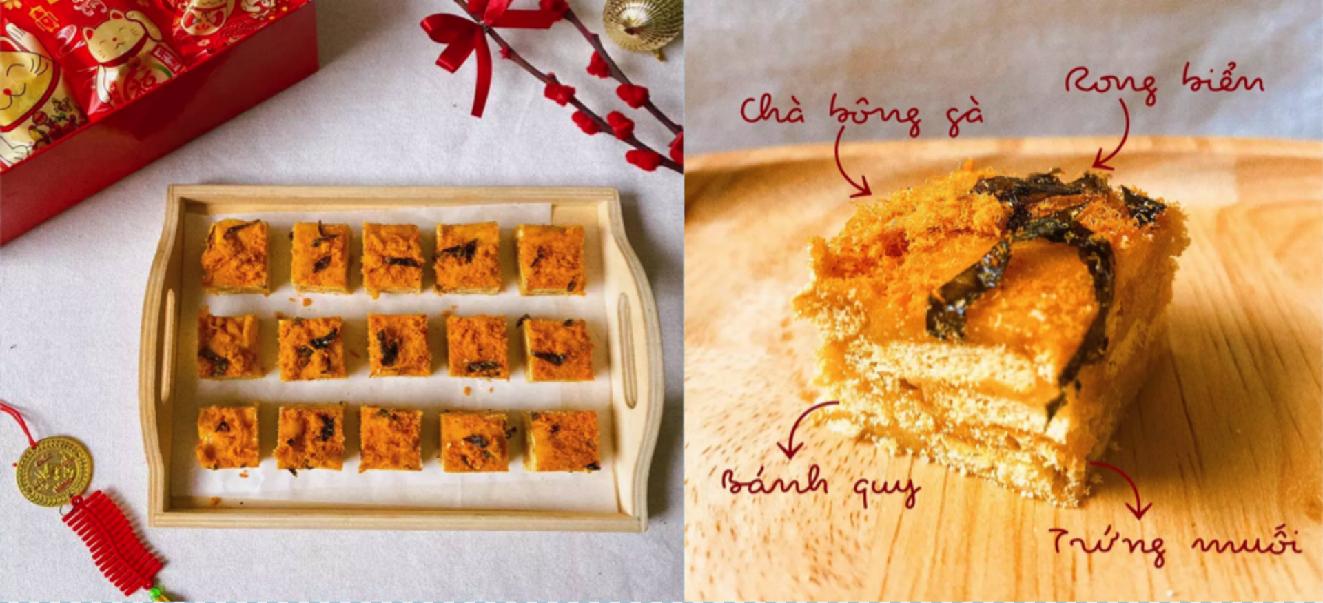 Bánh bông tuyết chà bông trứng muối (Ảnh: cookap.com). banh