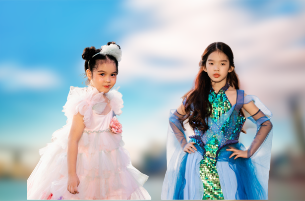 Con gái MC Diễm Quỳnh tự tin catwalk cùng bé Thỏ nhà Xuân Lan trên cầu gỗ 100m