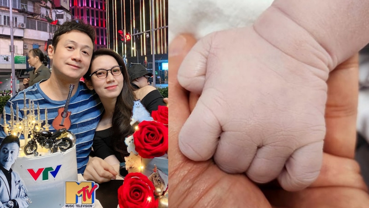 MC Anh Tuấn và vợ trẻ đón con gái chào đời mồng 2 Tết