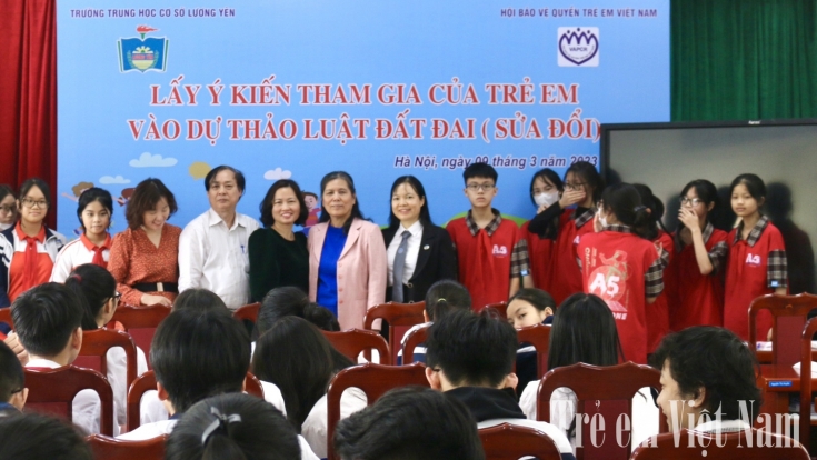 Hội Bảo vệ quyền trẻ em Việt Nam lấy ý kiến tham gia của trẻ em vào dự thảo Luật đất đai sửa đổi 