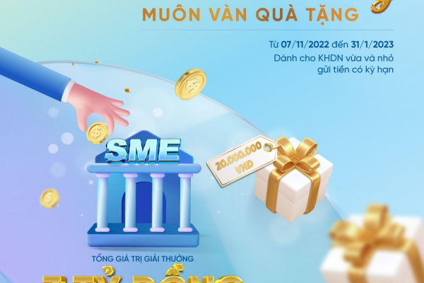 3 tỷ đồng dành tặng doanh nghiệp SME gửi tiền tại VietinBank