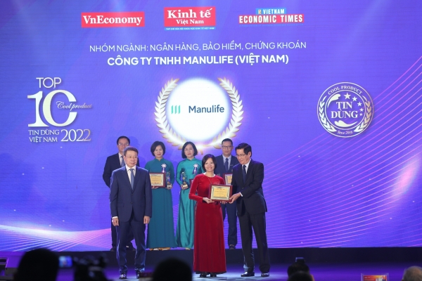 Bảo hiểm sức khỏe của Manulife được vinh danh tại giải thưởng ‘Tin dùng Việt Nam 2022’
